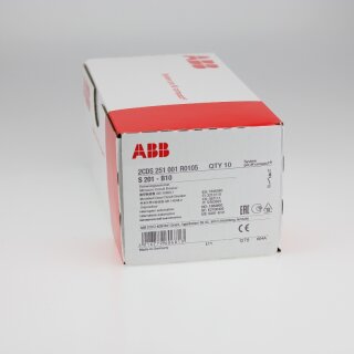 ABB S201-B10 Sicherungsautomat B-Char., 6 kA, 10 A, 1P (VPE=10)