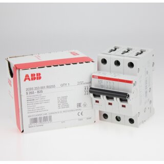ABB S203-B25 Sicherungsautomat B-Char.,6kA,25A,3P