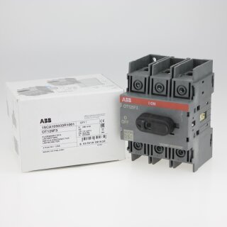 ABB OT125F3 Lasttrennschalter 3-polig 125A mit schwarzem Knebelgriff
