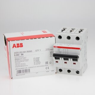 ABB S203-B6 Sicherungsautomat B-Char.,6kA,6A,3P