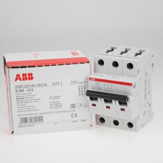 ABB S203-C13 Sicherungsautomat C-Char.,6kA,13A,3P