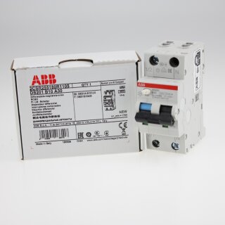 ABB DS201A-B10/0,03 FI/LS-Schalter 6kA, 1P+N, Typ A, B 10, 30mA