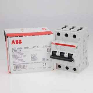 ABB S203-C6 Sicherungsautomat C-Char.,6kA,6A,3P