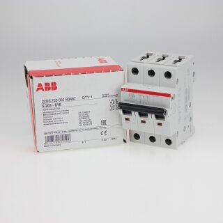 ABB S203-K16 Sicherungsautomat K-Char., 6kA, 16A, 3P