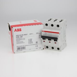 ABB S203-K32 Sicherungsautomat K-Char., 6kA, 32A, 3P