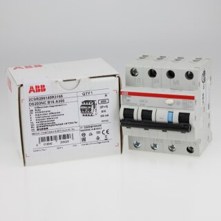 ABB DS203NCA-B16/0,3 FI/LS-Schalter 6kA, 3P+N, Typ A, B 16, 300mA