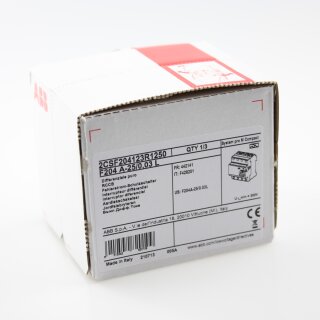 ABB F204A-25/0,03L FI-Schutzschalter 4P,Typ A,25A,30mA,N links