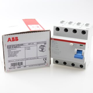 ABB F204A-40/0,3L FI-Schutzschalter 4P,Typ A,40A,300mA,N links