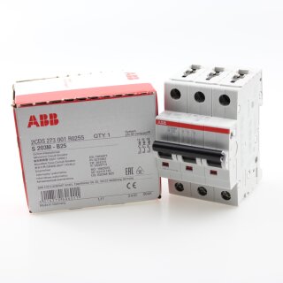 ABB S203M-B25 Sicherungsautomat B-Char., 10kA,25A, 3P