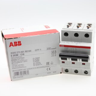 ABB S203M-C16 Sicherungsautomat C-Char., 10kA,16A, 3P