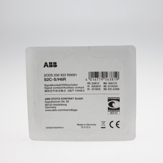 ABB S2C-S/H6R Hilfsschalter 1W für Rechtsanbau