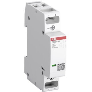 ABB ESB20-02N-01 Installationsschütz 20 A, 0S/2Ö, 24 V AC/DC