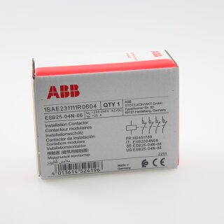 ABB ESB25-04N-06 Installationsschütz 0S/4Ö, 230-240 V AC/DC