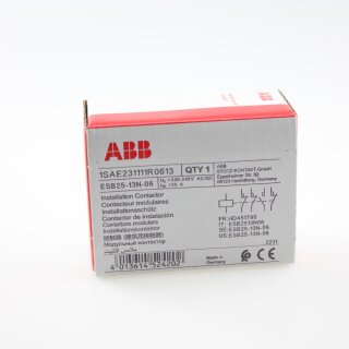 ABB ESB25-13N-06 Installationsschütz 1S/3Ö, 230-240 V AC/DC
