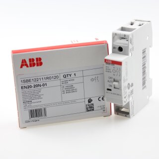 ABB EN20-20N-01 Installationsschütz 20 A, 2S/0Ö, 24 V AC/DC mit Handbetätigung