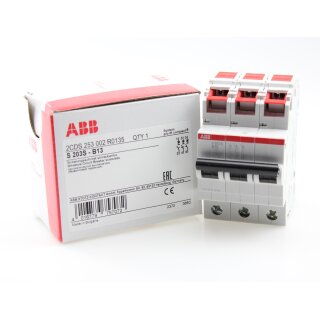 ABB S203S-B13 Sicherungsautomat B-Char., 6 kA, 13 A, 3P