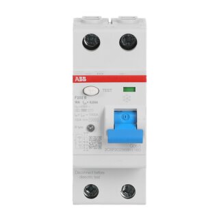 ABB F202B-16/0,03 FI-Schutzschalter 2P,Typ B,16A,30mA, allstromsensitiv