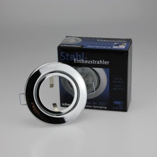 Einbaustrahler rund R5511-4 chrom schwenkbar inkl. Osram LED GU10 4,5W 2700K und Fassung