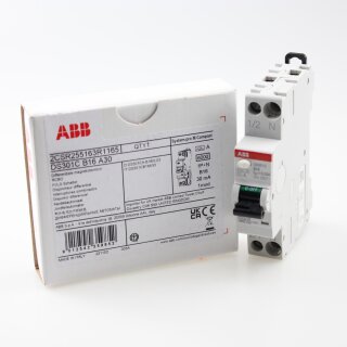 ABB DS301CA-B16/0,03 FI/LS-Schalter 6kA, 1P+N, Typ A, B16, 30mA 1 Teilungseinheit