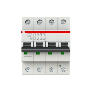 ABB S203-B25NA Sicherungsautomat B-Char., 6 kA, 25 A, 3P+NA