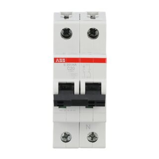 ABB S201-C20NA Sicherungsautomat C-Char., 6 kA, 20 A, 1P+NA