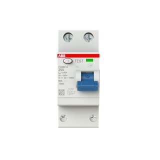 ABB FX202A-25/0,03 FI-Schutzschalter 2P,Typ A,25A,30mA FlexLine Push-in Technologie