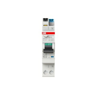 ABB DSX301CA-B10/0,03 FI/LS-Schalter, 1 TE 6kA, 1P+N, Typ A, B10, 30mA FlexLine Push-in Technologie