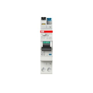 ABB DSX301CA-C6/0,03 FI/LS-Schalter, 1 TE 6kA, 1P+N, Typ A, C6, 30mA FlexLine Push-in Technologie