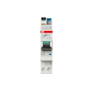 ABB DSX301CA-C10/0,03 FI/LS-Schalter, 1 TE 6kA, 1P+N, Typ A, C10, 30mA FlexLine Push-in Technologie