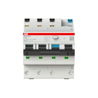 ABB DSX203NCA-C10/0,03 FI/LS-Schalter 6kA, 3P+N, Typ A, C 10, 30mA FlexLine Push-in Technologie