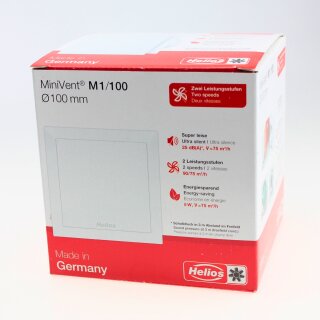 Helios Kleinraumventilator Minivent DN100 zweistufig M1/100