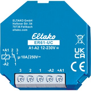 Eltako ER61-UC Schaltrelais, 1 Wechsler 10A