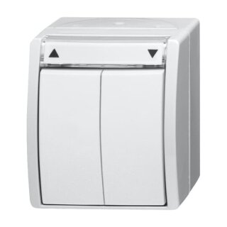 Busch-Jaeger 2601/4 W-54 Jalousie-Schalter mit Beschriftungsfeld Wippe, 1-poliger Schalter 1P alpinweiß - ocean®