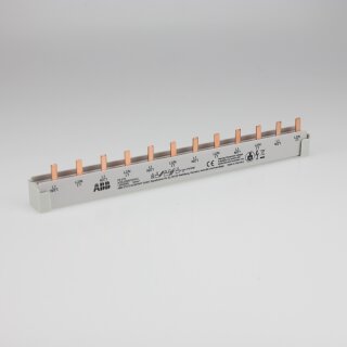 ABB PS2/12 Phasenschiene 2Ph.,12Pins,10qmm, ablängbar + Endkappen