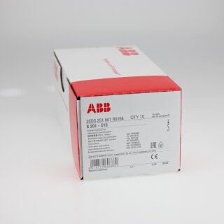 ABB S201-C16 Sicherungsautomat C-Char., 6 kA, 16 A, 1P (VPE=10)