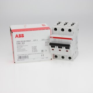ABB S203-K10 Sicherungsautomat K-Char., 6kA, 10A, 3P